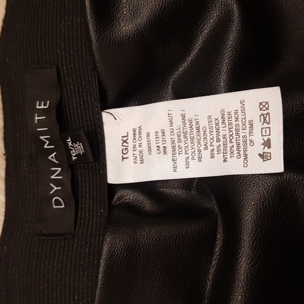 Dynamite Faux Leather High Rise Pull On Pant XL - Picture 4 of 5
